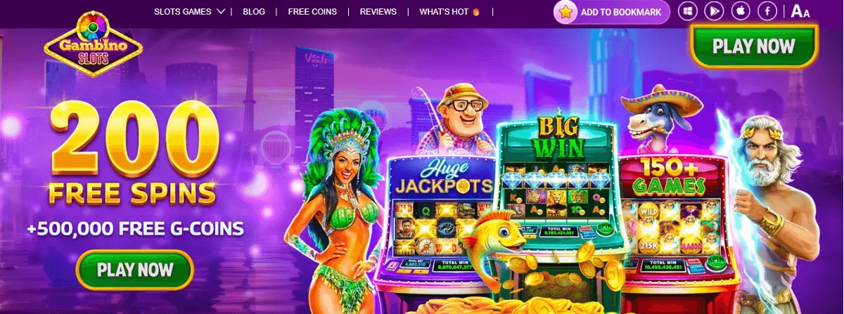 Gambino Slots Casino homepage